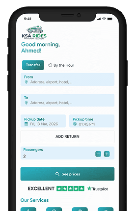 KSA Rides app – booking view