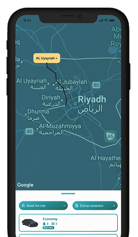 KSA Rides app – route view
